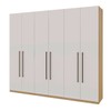 Guarda-Roupa Casal Infinity 6 Portas 3 Gavetas Nero Savana/Branco - Genialflex