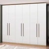 Guarda-Roupa Casal Infinity 6 Portas 3 Gavetas Nero Savana/Branco - Genialflex