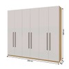 Guarda-Roupa Casal Infinity 6 Portas 3 Gavetas Nero Savana/Branco - Genialflex