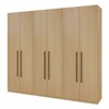 Guarda-Roupa Casal Infinity 6 Portas 3 Gavetas Nero Savana - Genialflex