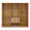 Guarda-Roupa Casal Infinity 6 Portas 3 Gavetas Nero Savana - Genialflex