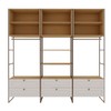 Closet Infinity 2 Portas 6 Gavetas Savana/Branco - Genilflex