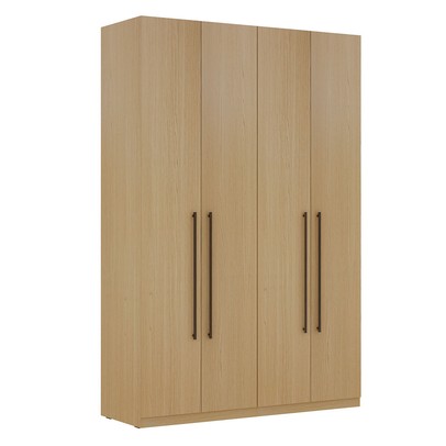 Guarda-Roupa Solteiro Infinity 4 Portas 3 Gavetas Savana - Genialflex