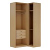 Guarda-Roupa Modulado Infinity 3 Portas 3 Gavetas Savana/Branco - Genialflex