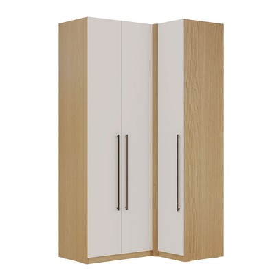Guarda-Roupa Modulado Infinity 3 Portas 3 Gavetas Savana/Branco - Genialflex