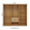 Closet Casal Infinity 3 Gavetas 7 Prateleiras Savana - Genialflex