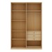 Closet Modulado Infinity 3 Gavetas 5 Prateleiras Savana - Genialflex