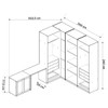 Quarto Completo Infinity 2 Portas 6 Gavetas Savana/Branco - Genialflex
