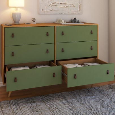 Cômoda Amazonas 6 Gavetas Alecrim - Panorama Móveis