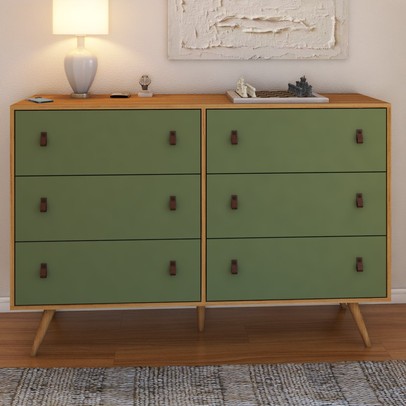 Cômoda Amazonas 6 Gavetas Alecrim - Panorama Móveis