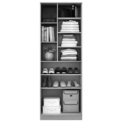 Sapateira Lince 2 Portas 7 Prateleiras com Espelho Branco - Mx Móveis