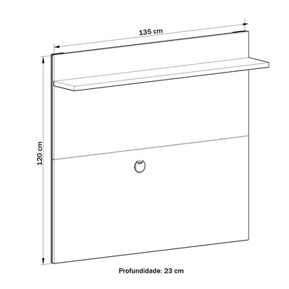 Rack com Painel para TV Até 40 Polegadas Benevello 2 Portas Siena/Branco - Quiditá Móveis