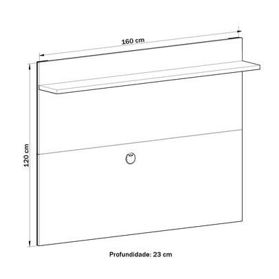 Rack com Painel para TV Até 50 Polegadas Benevello 2 Portas Siena/Branco - Quiditá Móveis