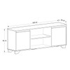 Rack com Painel para TV Até 50 Polegadas Benevello 2 Portas Siena/Branco - Quiditá Móveis