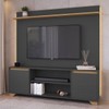 Rack com Painel para TV Até 50 Polegadas Benevello 2 Portas Siena/Grafite - Quiditá Móveis