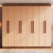 Guarda-Roupa Casal Califórnia 8 Portas 4 Gavetas 100% Mdf Castanho/Nude - Doripel