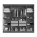 Guarda-Roupa Casal Califórnia 8 Portas 4 Gavetas 100% Mdf Castanho/Nude - Doripel
