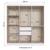 Guarda-Roupa Casal New York 6 Portas 2 Gavetas 100% Mdf Castanho/Nude - Doripel