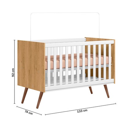 Berço Mini Cama Encanto Freijó/Branco - Qmovi