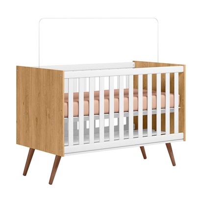 Berço Mini Cama Encanto Freijó/Branco - Qmovi