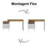 Mesa Escrivaninha Plus 2 Gavetas Olmo/Branco - Artany