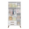 Guarda-Roupa de Bebê Encanto 3 Portas 2 Gavetas Branco Acetinado - Qmovi