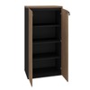 Armário para Escritório 2 Portas Nogal/Preto - Artany Móveis