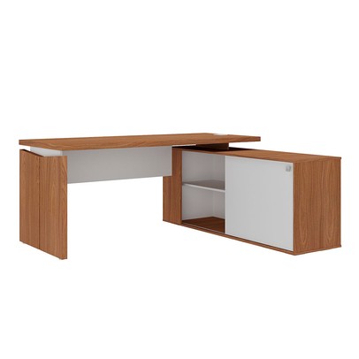 Mesa para Escritório Gerencia 1 Porta Freijó/Branco - Artany Móveis