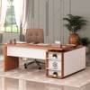 Mesa para Escritório Gerencia 1 Porta Freijó/Branco - Artany Móveis