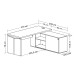 Mesa para Escritório Gerencia 1 Porta Nogal/Preto - Artany Móveis