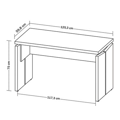 Mesa para Escritório Operacional Freijó/Branco - Artany Móveis