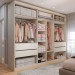 Guarda-Roupa Casal Madalena 6 Portas 4 Gavetas 100% Mdf com Espelho Off White - Panorama Móveis