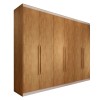 Guarda-Roupa Casal Madalena 6 Portas 4 Gavetas 100% Mdf Off White/Peroba - Panorama Móveis