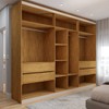 Guarda-Roupa Casal Madalena 6 Portas 4 Gavetas 100% Mdf Off White/Peroba - Panorama Móveis