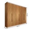 Guarda-Roupa Casal Madalena 6 Portas 4 Gavetas 100% Mdf Off White/Peroba - Panorama Móveis