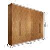 Guarda-Roupa Casal Madalena 6 Portas 4 Gavetas 100% Mdf Off White/Peroba - Panorama Móveis