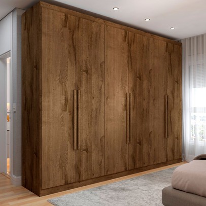 Guarda-Roupa Casal Madalena 6 Portas 4 Gavetas 100% Mdf Brauna - Panorama Móveis