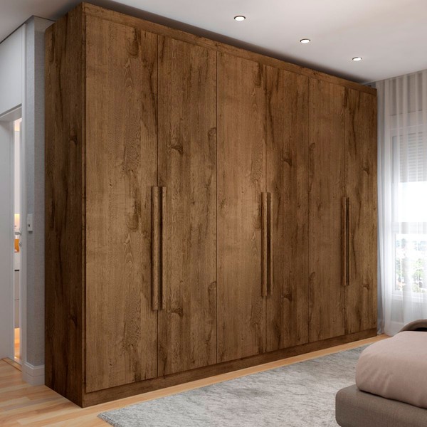 Guarda-Roupa Casal Madalena 6 Portas 4 Gavetas 100% Mdf Brauna - Panorama Móveis