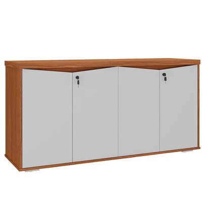 Armário para Escritório 4 Portas Freijó/Branco - Artany Móveis