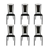 Kit 6 Cadeiras para Cozinha Paris Preto - Wj Design