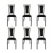 Kit 6 Cadeiras para Cozinha Paris Preto - Wj Design