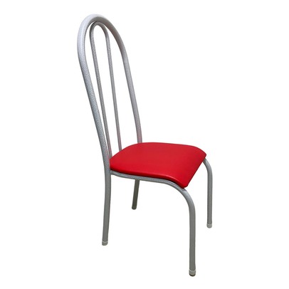 Kit 6 Cadeiras para Cozinha Requinte Branco/Vermelho - Wj Design