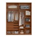 Guarda-Roupa Casal Attore 4 Portas 3 Gavetas Nogueira Touch/Nude Prime Tx - Demóbile