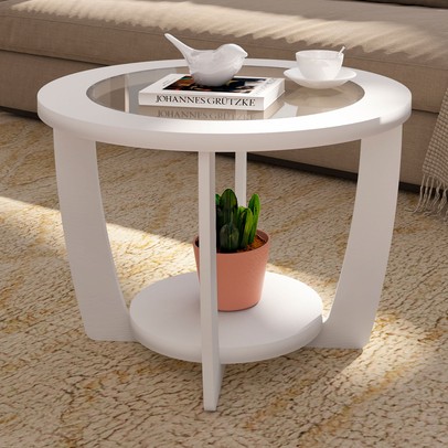 Mesa de Centro Dubai 100% Mdf Branco - Pnr Móveis