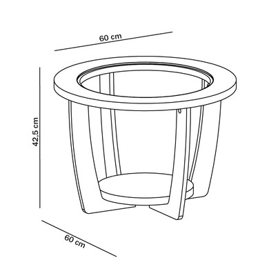 Mesa de Centro Dubai 100% Mdf Branco - Pnr Móveis