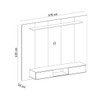 Painel para TV Até 75 Polegadas Nevada 2 Portas Carvalho/Off White - Pnr Móveis