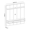 Painel para TV Até 75 Polegadas Grécia 1 Porta com Led Cinamomo/Off White - Pnr Móveis