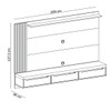 Painel para TV Até 75 Polegadas Luxo 3 Gavetas Cinamomo/Off White - Pnr Móveis