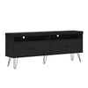 Rack para TV Até 60 Polegadas Liberty 4 Portas Preto - Pnr Móveis