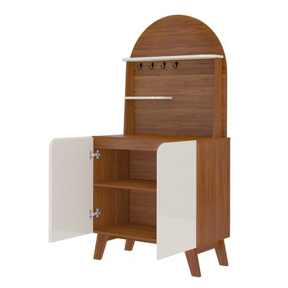 Balcão Buffet Cantinho do Café Bali 2 Portas Cedro/Off White - Pnr Móveis